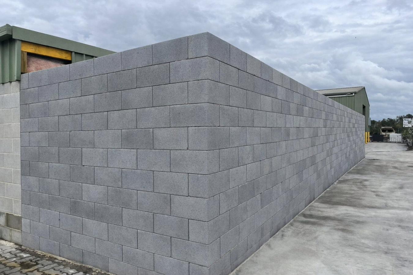Concrete block walls